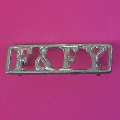 The Fife & Forfar Yeomanry - Gilding Metal Shoulder Title.