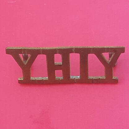 The Yorkshire Hussars Imperial Yeomanry - Gilding Metal Shoulder Title.