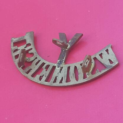 The West Somerset Yeomanry - Gilding Metal Shoulder Title. - Image 2