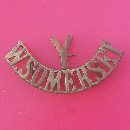 The West Somerset Yeomanry - Gilding Metal Shoulder Title.
