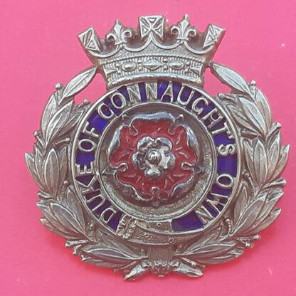 6th Royal Hampshire Regiment (Duke of Connaught's Own) - Officers Silver & Enamelled Cap Badge.