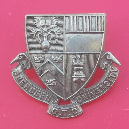 Aberdeen University O.T.C - White Metal Cap Badge