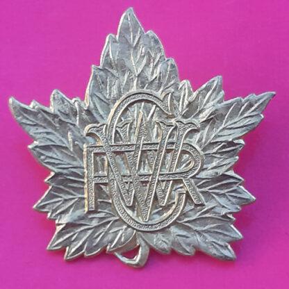(Canada) - Canadian Women's Volunteer Reserve - Gilding Metal Cap Badge.