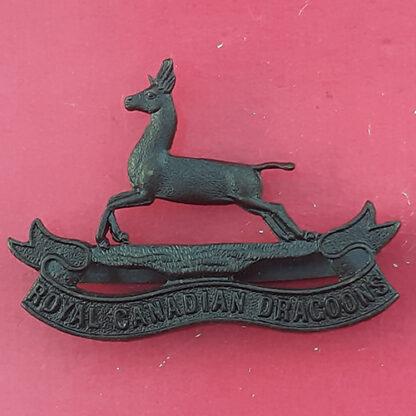 (Canada) - The Royal Canadian Dragoons - Officers Bronze Cap Badge.