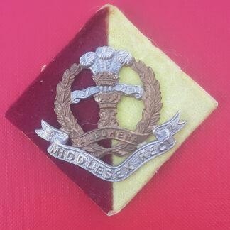 The Middlesex Regiment - Bi-Metal Cap Badge.