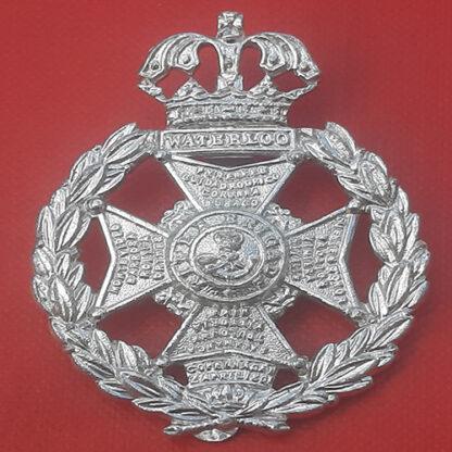 The Rifle Brigade - Guelphic Crown Silver Anodised Cap Badge.