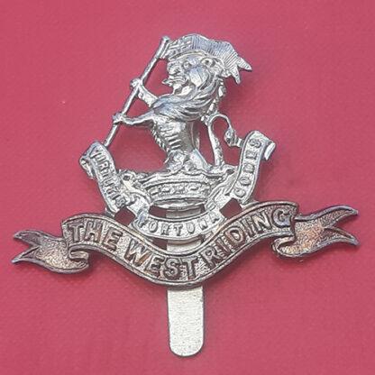 The Duke of Wellington's Regiment ( West Riding) - 1 Piece Gold & Silver Anodised Cap Badge.