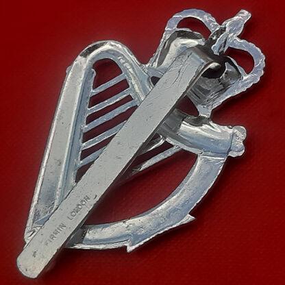 The London Irish - Queen's Crown Silver Anodised Cap Badge. - Image 2