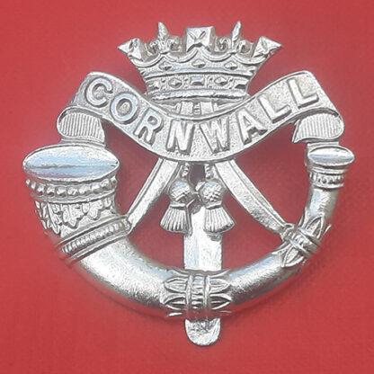 The Duke Of Cornwall's Light Infantry - Silver Anodised Cap Badge.
