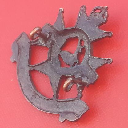 The Sherwood Foresters - King's Crown Officers Service Dress Collar Badge. - Image 2