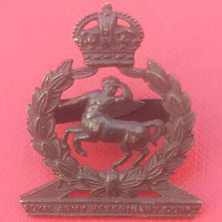 The Army Veterinary Corps - King's Crown Officers Service Dress Cap Badge.