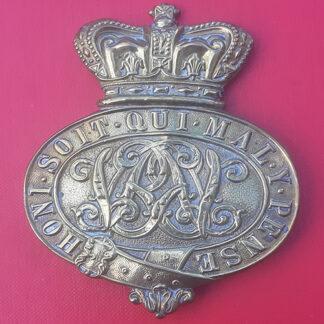 The Grenadier Guards - Queen Victoria's Crown Gilding Metal Valise Badge.