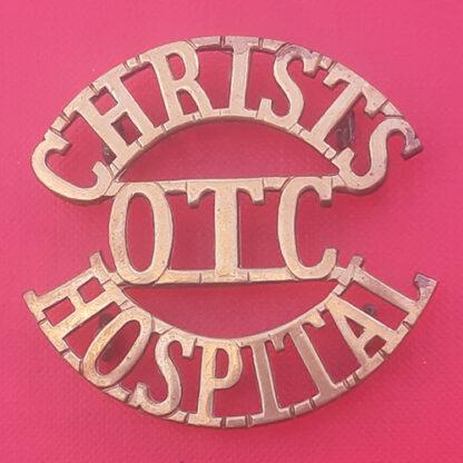Christ's Hospital O.T.C - Gilding Metal Shoulder Title.