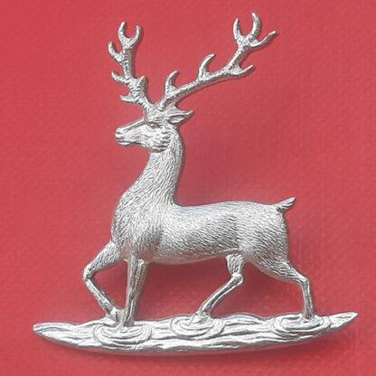 The Hertfordshire & Bedfordshire Yeomanry - Officers Silver Plate Cap Badge.