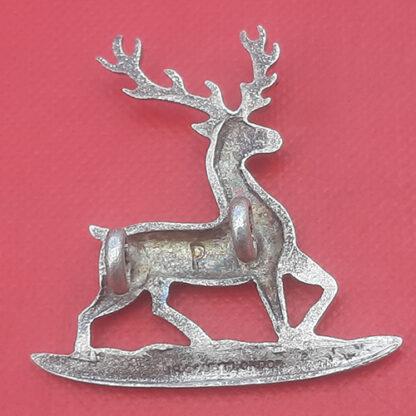 The Hertfordshire & Bedfordshire Yeomanry - Officers Silver Plate Cap Badge. - Image 2