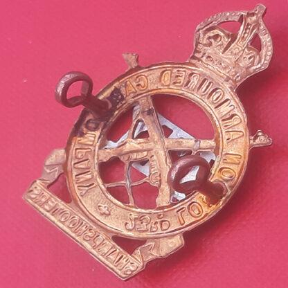 23rd London Armoured Car Company - King's Crown Bi Metal Cap Badge. - Image 2