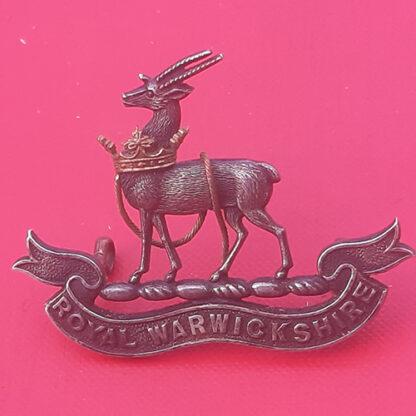 The Royal Warwickshire Regiment - Officers Silver & Gilt Cap Badge.