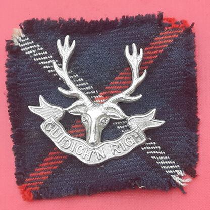 The Seaforth Highlanders - 3 Lugs Version White Metal Cap Badge.