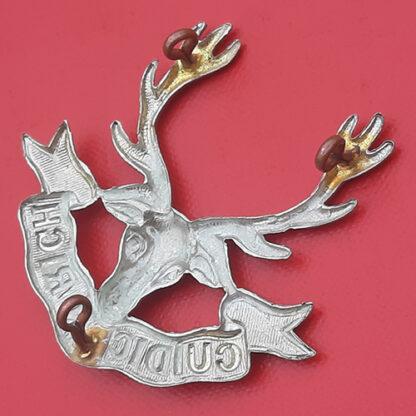 The Seaforth Highlanders - 3 Lugs Version White Metal Cap Badge. - Image 2