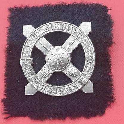 The Highland Regiment - White Metal Cap Badge.