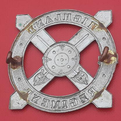 The Highland Regiment - White Metal Cap Badge. - Image 2