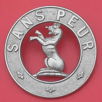 5th. Seaforth Highlanders - White Metal Cap Badge.