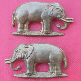 The Connaught Rangers / Seaforth Highlanders - Gilding Metal Collar Badges.