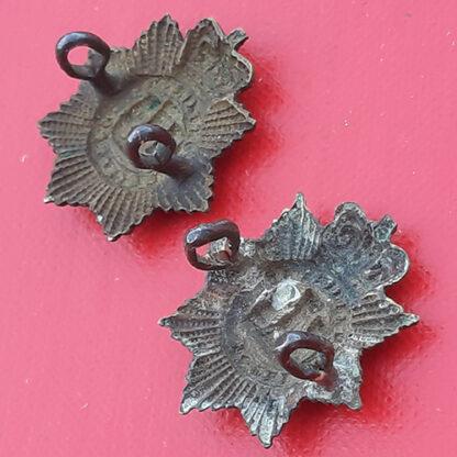 The Devonshire Regiment - Queen Victoria's Crown Gilding Metal Collar Badges. - Image 2