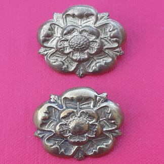 The East Lancashire Regiment - Gilding Metal Collar Badges.