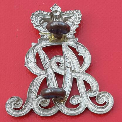 The Queen's Own Oxfordshire Hussars - White Metal Collar Badge. - Image 2