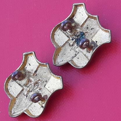 The Loyal Regiment - Gilding Metal Collar Badges. - Image 2