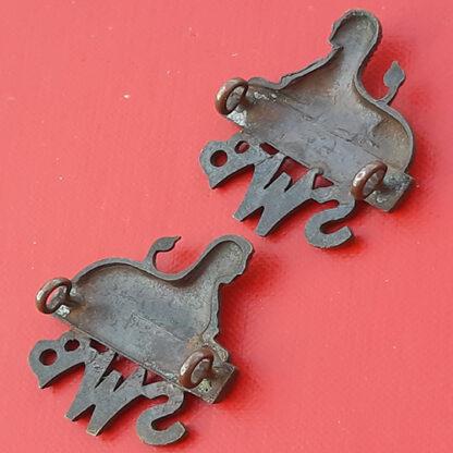 The South Wales Borderers - Officer's Service Dress Bronze Collar Badges. - Image 2