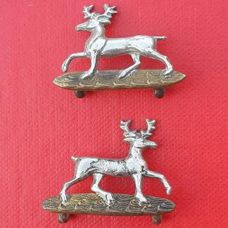 The Bedfordshire Regiment - Bi Metal Collar Badges.