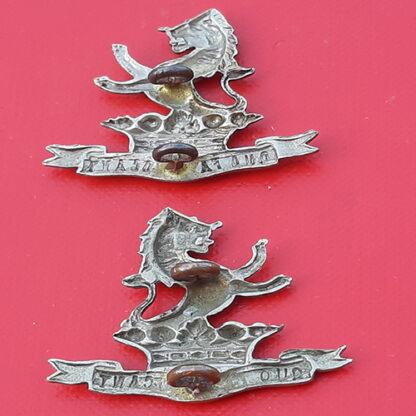 7th Dragoon Guards - White Metal Collar Badges. - Image 2