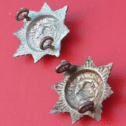 4th / 7th Dragoon Guards - White Metal Collar Badges. - Image 2
