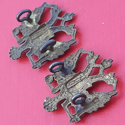 1st King's Dragoon Guards - Gilding Metal Collar Badges. - Image 2