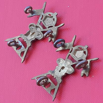 12th Lancers - King's Crown Bi Metal Collar Badges. - Image 2