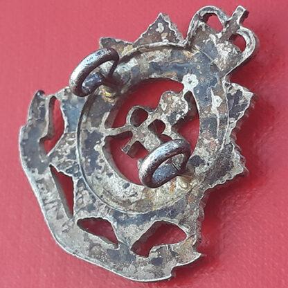 The North Somerset Yeomanry - Queen's Crown Officers Silver Plate Collar Badge. - Image 2