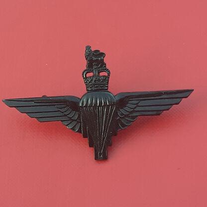 The Parachute Regiment - Queen's Crown Black Anodised Cap Badge.