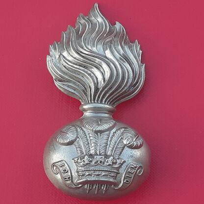 The Royal Welsh Fusilier Volunteers - White Metal Fur Cap Grenade.
