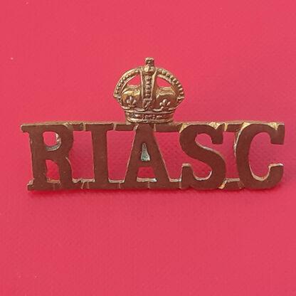 (India) Royal Indian Army Service Corps - Gilding Metal Shoulder Title.