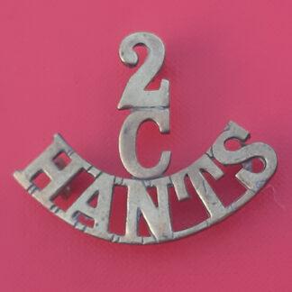 2nd Hampshire Cadets - Gilding Metal Shoulder Title.