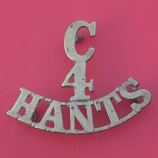4th Hampshire Cadets - Gilding Metal Shoulder Title.