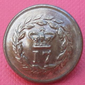 17th ( Leicestershire) Regiment Of Foot - Queen Victoria's Crown Gilding Metal Button.
