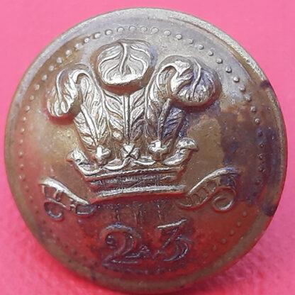 23rd (Royal Welsh Fusiliers) Regiment Of Foot - Queen Victoria's Crown Gilding Metal Button.