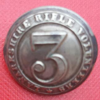 3rd Lanarkshire Rifle Volunteers - White Metal Button.
