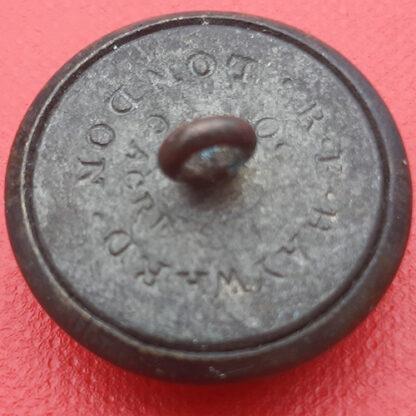 Bury St. Edmunds Rifle Volunteers - Queen Victoria's Crown Blackened Brass Button. - Image 2