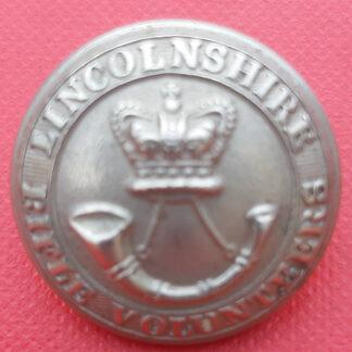 Lincolnshire Rifle Volunteers - Queen Victoria's Crown White Metal Button.