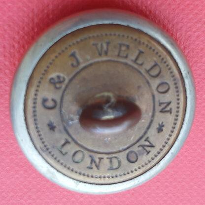 Lincolnshire Rifle Volunteers - Queen Victoria's Crown White Metal Button. - Image 2