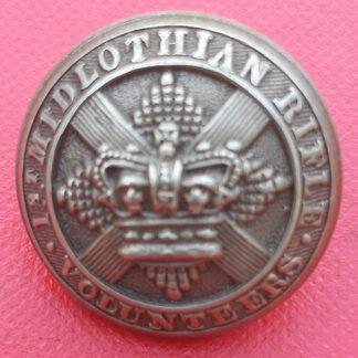 1st Midlothian Rifle Volunteers - Queen Victoria's Crown White Metal Button.